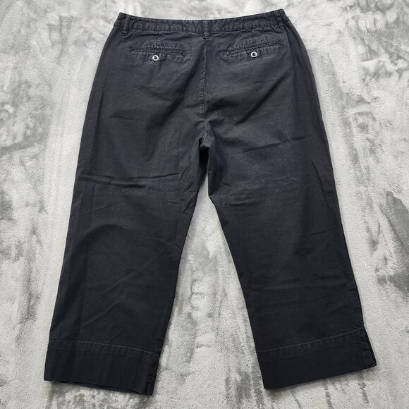 Vintage Style&Co Pants Women 14 Black High Rise Crop Capri Stretch Cotton Casual - Picture 2 of 10